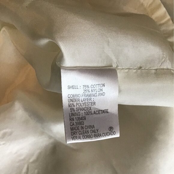 ANTONIO MELANI N- WOMEN WHITE LINE LACE BACK ZIP-UP CLOSURE SKIRT SIZE 14 - Picture 6 of 6